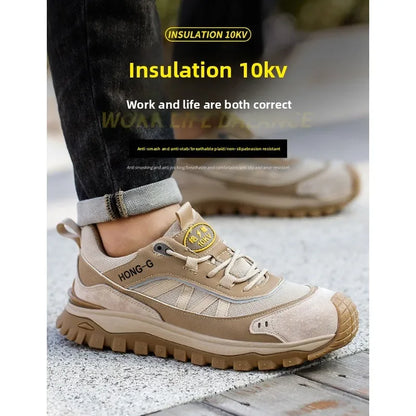 Steel Toe Insulated 10KV Anti Slip Shoes Lightweight  Comfortable Wear-resistant Toe  Anti Smashing and Anti Piercing