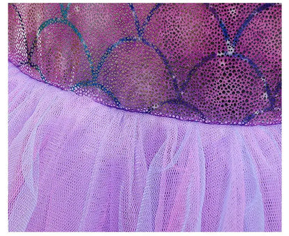 Vestidos de Cosplay de Meninas da Princesa Sereia, Vestido Tutu Brilhante em Camadas, Vestidos de Festa de Carnaval para Meninas, Presentes de Vestido de Aniversário