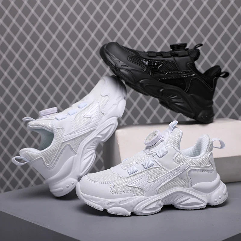 Children's Basketball  Sports Shoes Breathable Student White School Walking Shoes Anti-skid Boys Girls Casual Running Sneakers