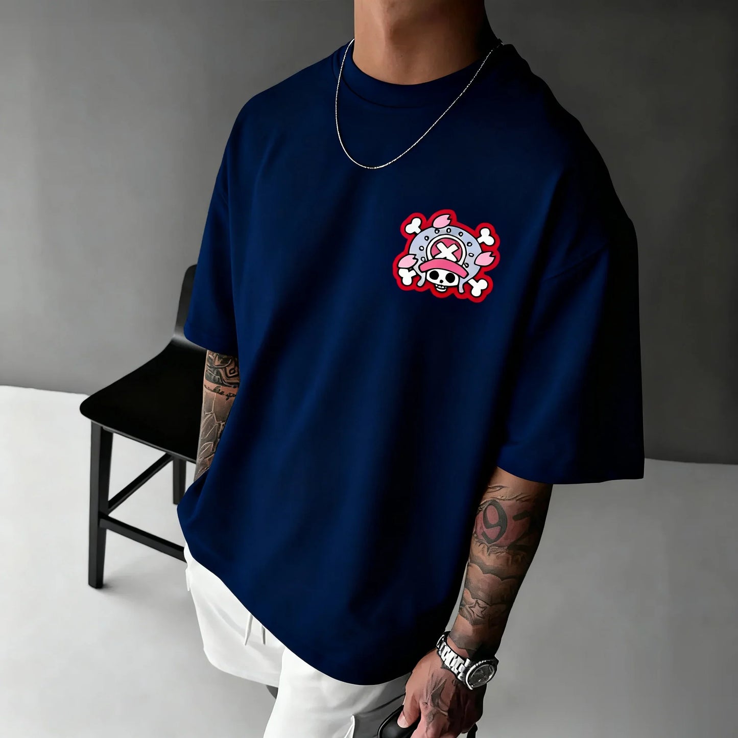 New One Piece Chopper Anime T Shirt Men Women Cotton Short Sleeve Tee Summer Cartoon Graphic Streetwear Casual Top Oversized Y2k