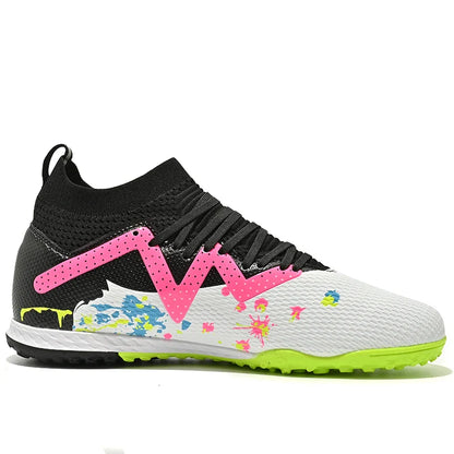 Men New TF Football Boots Society Indoor Original Top Quality Non Slip Male Soccer Shoes Sneakers Ultralight Breathable Ankle