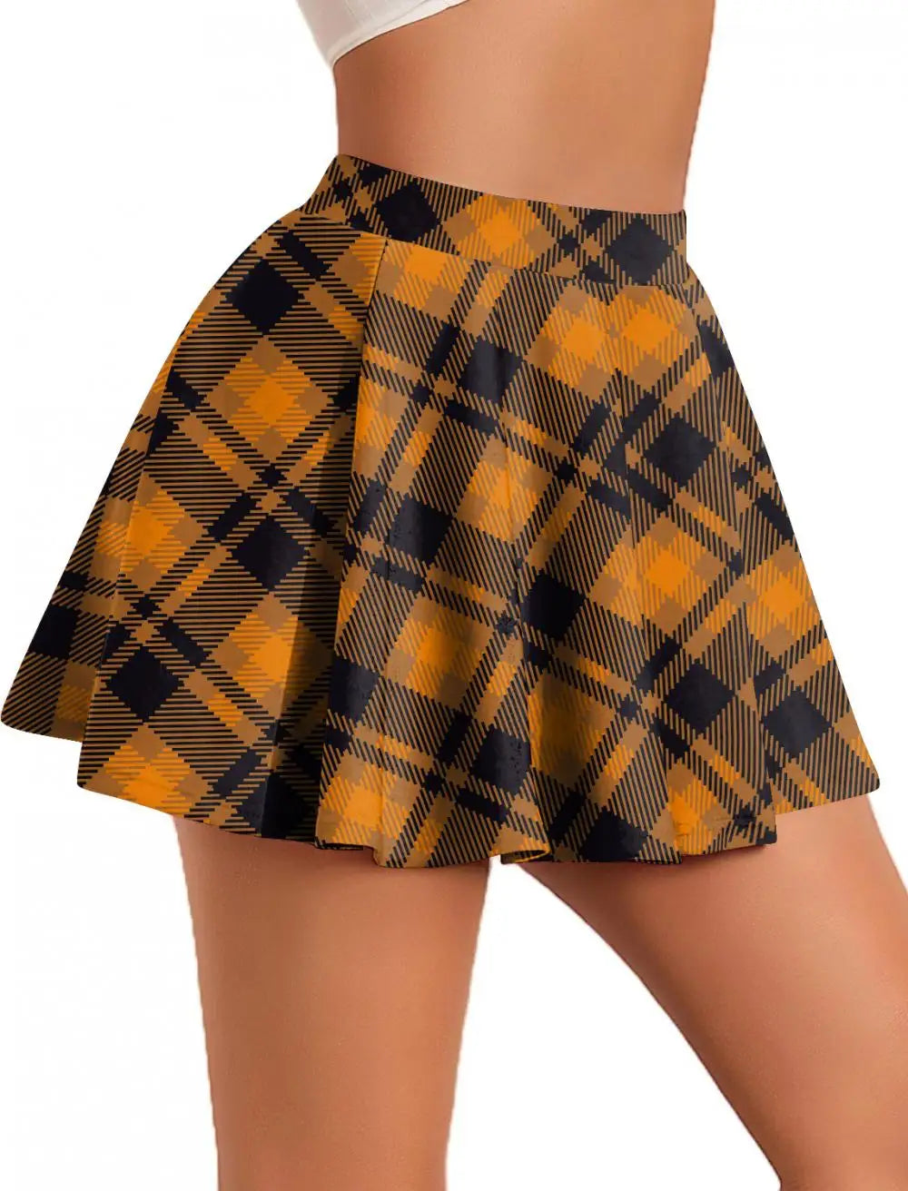 Retro Plaid Pleated Skirts Skirt Y2K Streetwear Vintage School Uniform A-Line Gym Student Short Skirt Girl Xmas Dress Up