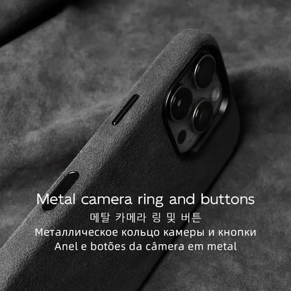 Case for iPhone 17 16 Pro Max Compatible Magsafe Business Supercar Interior Same Suede Leather Phone Cover