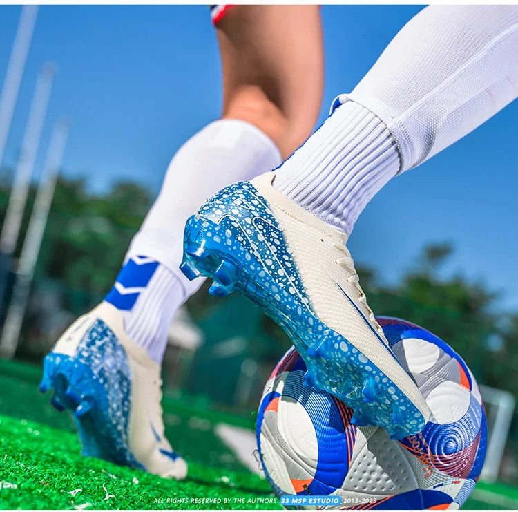 Soccer Cleats for Men Women AG/TF Breathable Cushioned Insole Anti-Slip Outdoor Sports Artificial Grass Football Boots