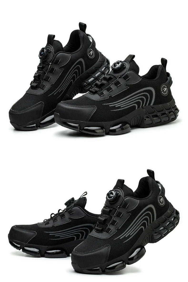 New Safety Boots Men Work Sneakers Indestructible Shoes Steel Toe Protective Boots Anti-smash Anti-puncture Work Tactical Boots