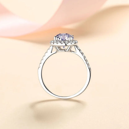 1CT 2CT D VVS1 Oval Cut Moissanite Rings for Women 925 Sterling Silver Lab Dimond Engagement Wedding Party Ring Wholesale