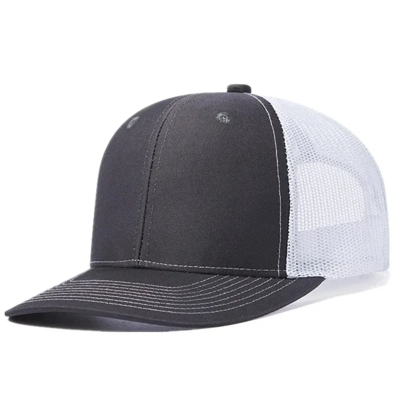 Unisex Cap Slight Curved Brim Style Trucker Hat  Men & Women Casual Outdoor Breathable Summer Cap