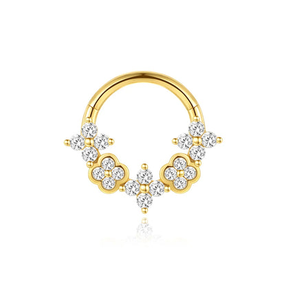 S925 Sterling Silver Petals Stud Earring Microinlaid Colorful Cubic Zirconia Chain Tassel Earrings For Women Dangle Earring