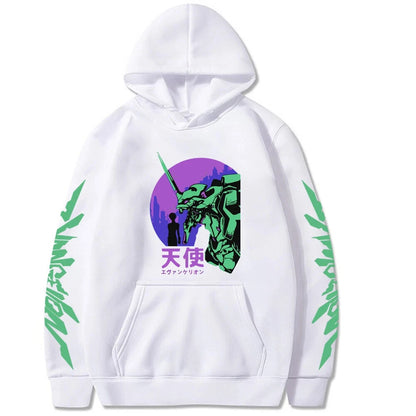 Anime Neon Genesis Evangelion EVA Cosplay Hoodie Jacket  Printed Sweatshirt Men's and women's same anime streetwear