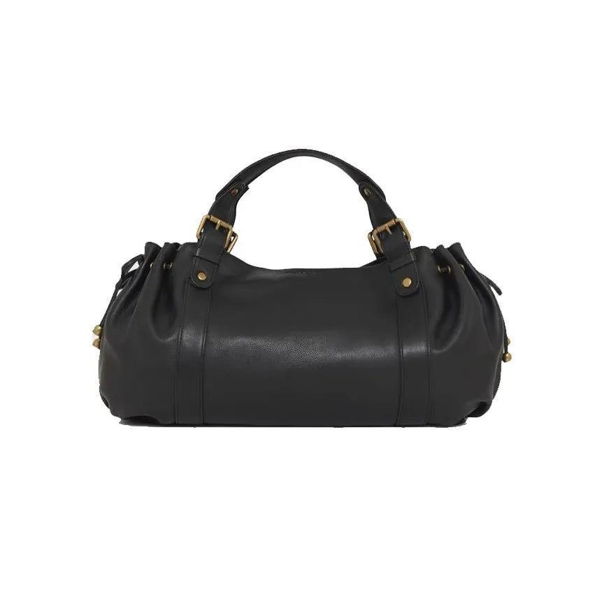2025 Sac à main à bandoulière Simple pour femmes, sac Boston élégant et polyvalent, sac de travail intérieur en Polyester doux