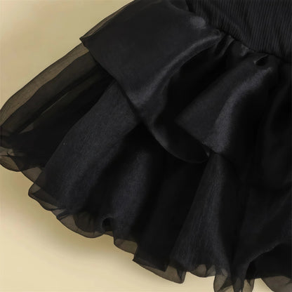 Summer Baby Tulle Pageant Wedding Party Girls Big Bow Sleeve Dress For Children 1 Year Birthday Baptism Formal Evening Vestidos