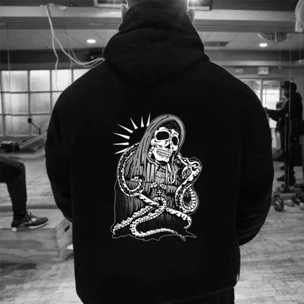 La Santa Muerte Hoodie Pattern Sweatshirt Halloween New In Women Men Sportswear Pullover Autumn and Winter Essentials Hoodie