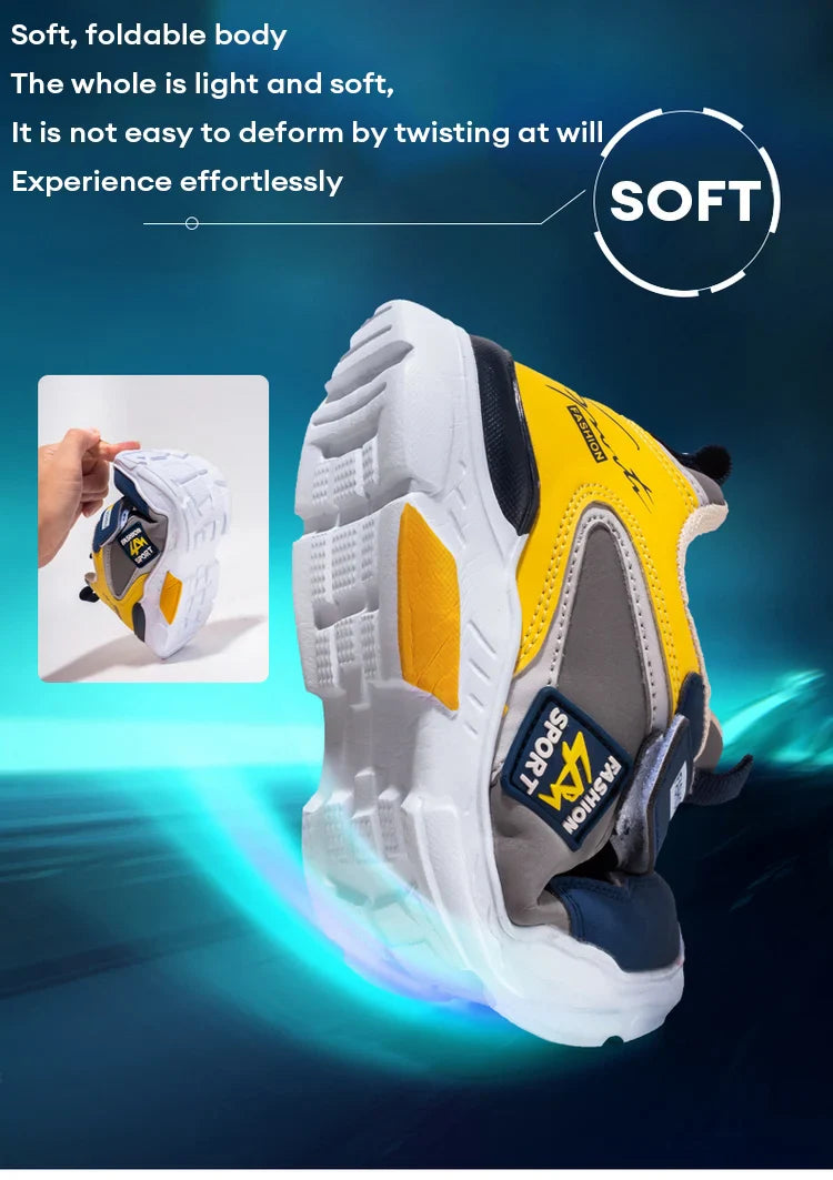Summer Sport Kids Sneakers for Boys Breathable Mesh Running Tennis Outdoor Anti Skid Children Casual Walking Shoes