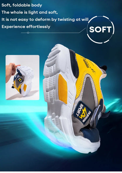 Summer Sport Kids Sneakers for Boys Breathable Mesh Running Tennis Outdoor Anti Skid Children Casual Walking Shoes