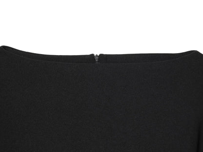 Women Vintage Black Short Puff Sleeve Shirts O Neck Asymmetrical Hem Blouse 2026 Spring Trend High Street Lady Chic Tops