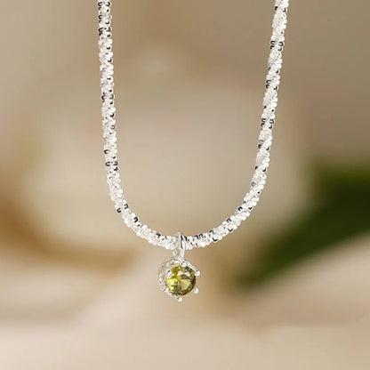 Luxury 925 Sterling Silver AAAAA Zircon Pendant Necklace Fashion Italian Silver Necklace Women Jewelry
