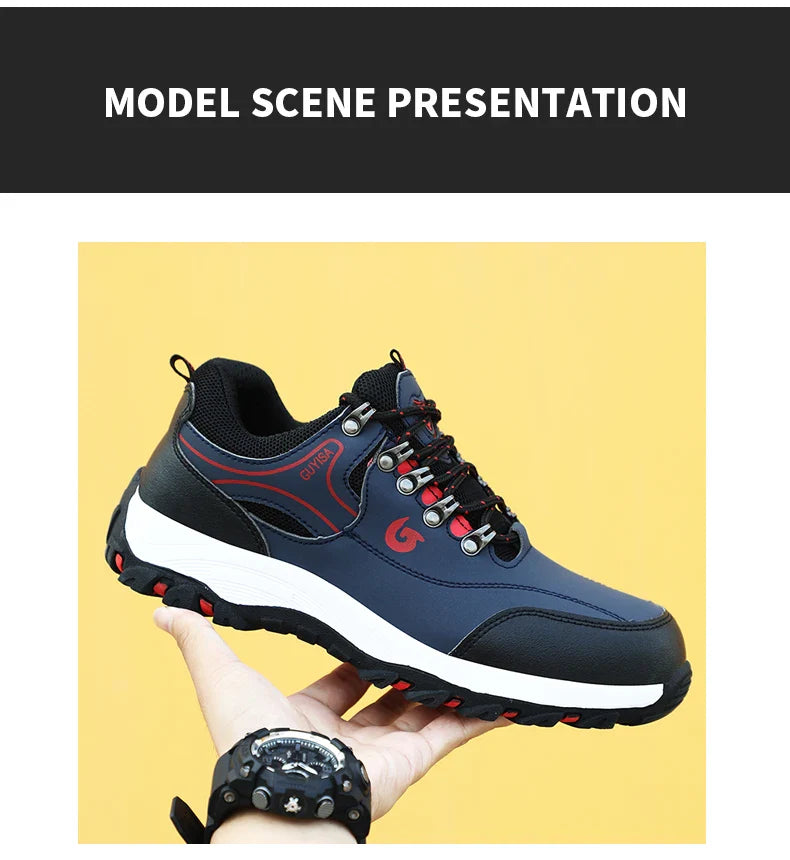 Men's work shoes hiking series for all four seasons with low top