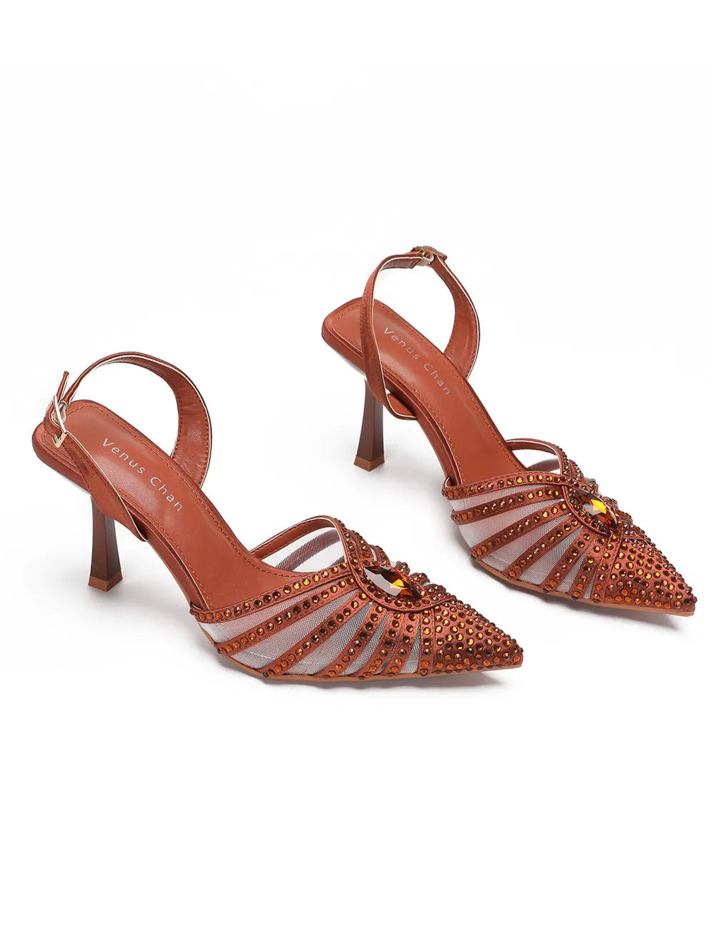 Elegant Fruit Green Women's Heels and Rhinestone Handbag Set - Italian Design for Weddings and Parties
