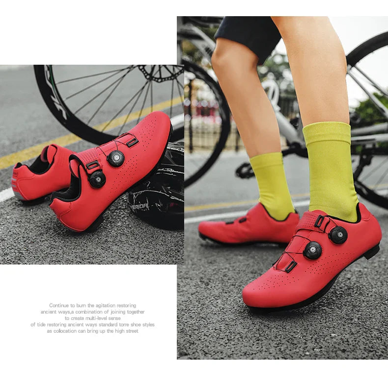New Cycling Sports Shoes Men MTB Pedal Bicycle Shoes Women Lightweight Road Self-Locking SPD Racing Shoes Unisex Cycling Shoes