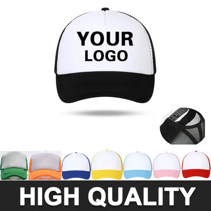 Baseball Caps Custom DIY For Men Woman Hat Custom Logo Men's cap Print Text Design Trucker velcro Hat designer cap men