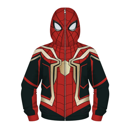 New AnimeSpider Man Iron Man Hoodie Kids Superhero Cosplay Jacket Boys Girls Zipper Star Wars Sweatshirt for Halloween Party