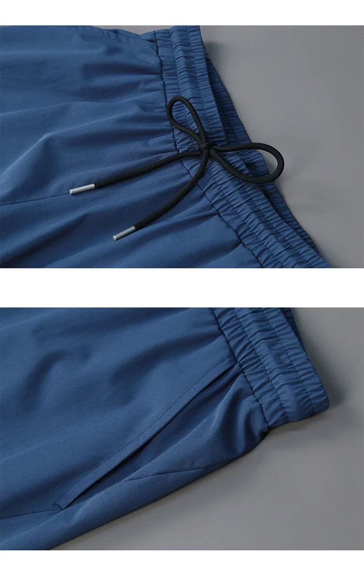 Gym Fitness Trousers Men's Pencil Pants Tight Jogging Running Breathable Quick-Drying Ice Silk Sports Wind Casual Fashion Pants