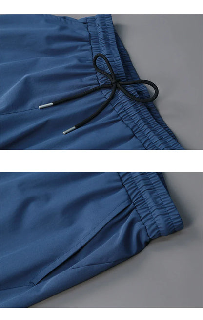 Gym Fitness Trousers Men's Pencil Pants Tight Jogging Running Breathable Quick-Drying Ice Silk Sports Wind Casual Fashion Pants