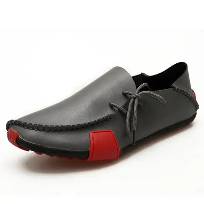 Men Shoes Leather Casual 2025 Italian Soft Men Loafers Handmade Moccasins Breathable Slip on Boat Shoes Zapatos Hombre