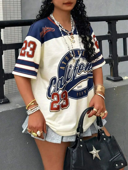 Men's California 23 Printed V-Neck Short Sleeve T-Shirt Summer Graphic Tee Baseball Jerseys Plus Size Women's Sport T-Shirt