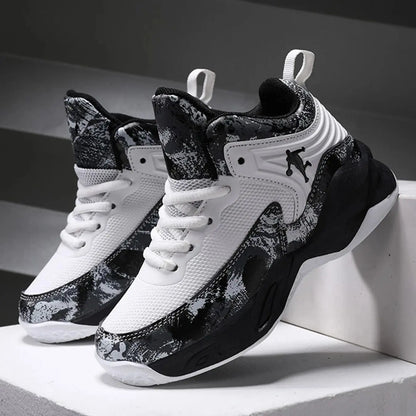 2025 New Boys Brand Basketball Shoes for Kids Sneakers Thick Sole Non-slip Children Sports Shoes Child Boy Basket Trainer Shoes