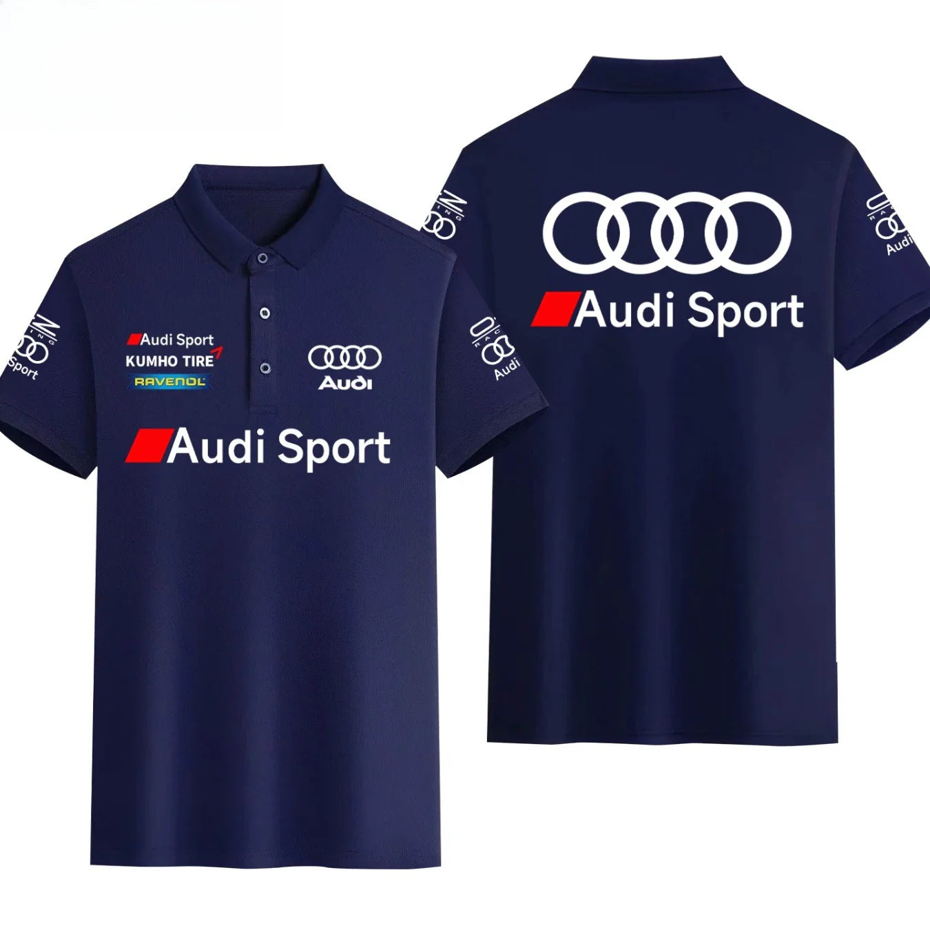 Sports Logo Touring Audio Short-sleeved High-end Polo Shirt Racing Suit Men's T-shirt Summer Clothes