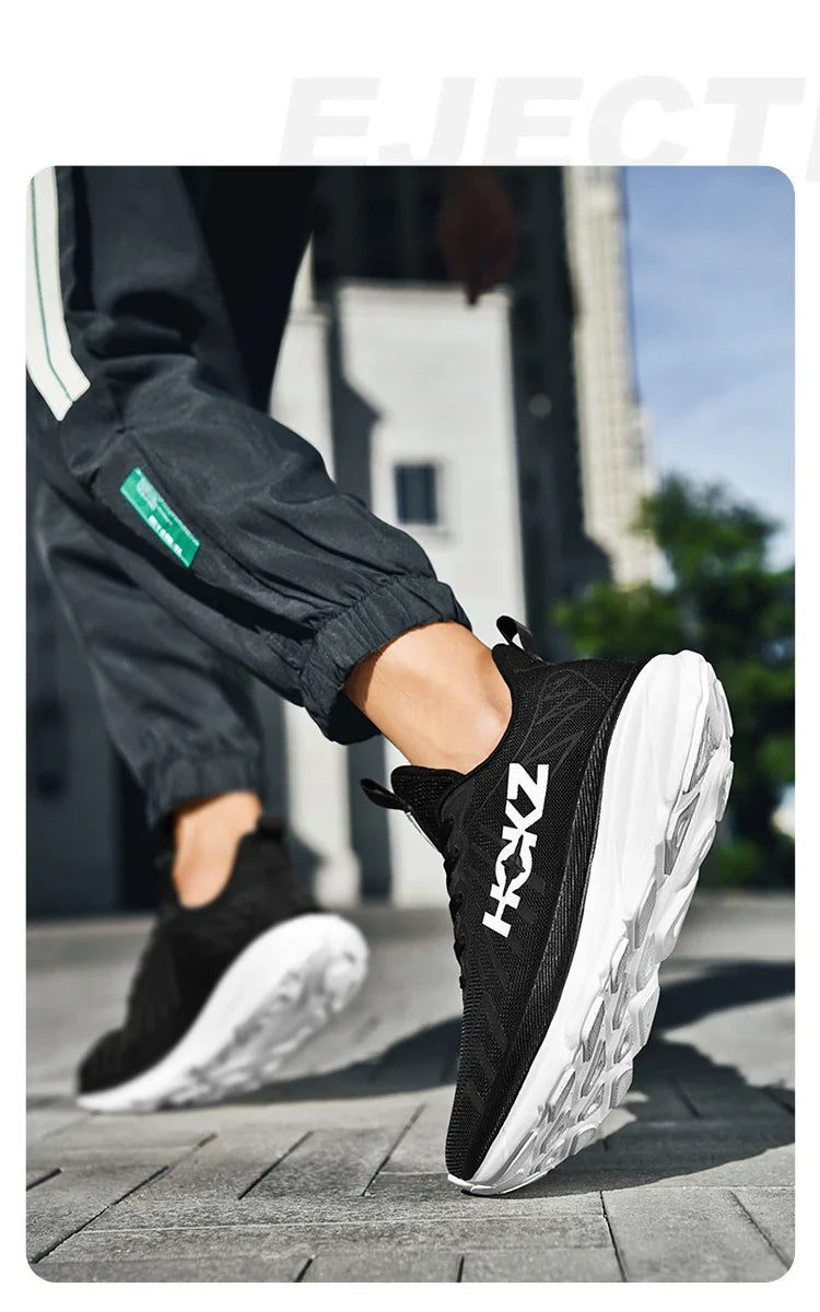 Tênis de Corrida Masculino com Placa de Carbono e Amortecimento de Ar, Tênis Esportivo Feminino Macio e Robusto, Sapatos Casuais para o Dia a Dia e Caminhada ao Ar Livre