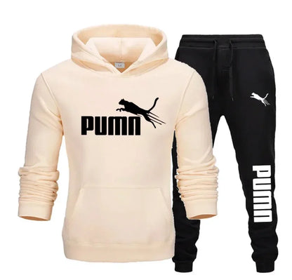 New Autumn and Winter Fashion Fitness Jogging Casual Sports Set of 2 Pieces, Including a Hooded Sweatshirt and Long Pants