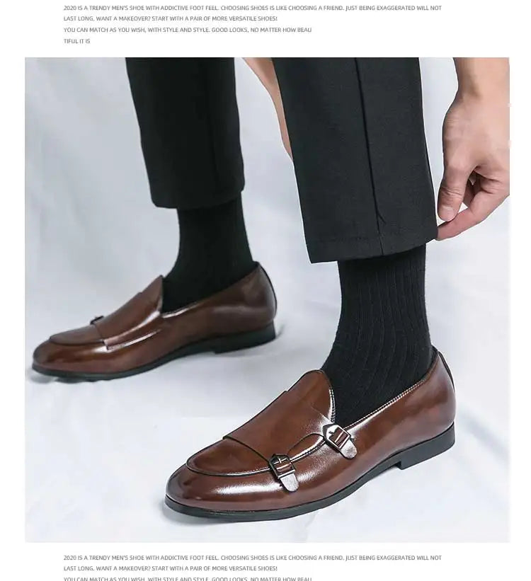 Men's Dress Shoes Trend Formal Leather Shoes For Men Classic Office Social Party Leather Loafers Male Casual Business Shoes Man