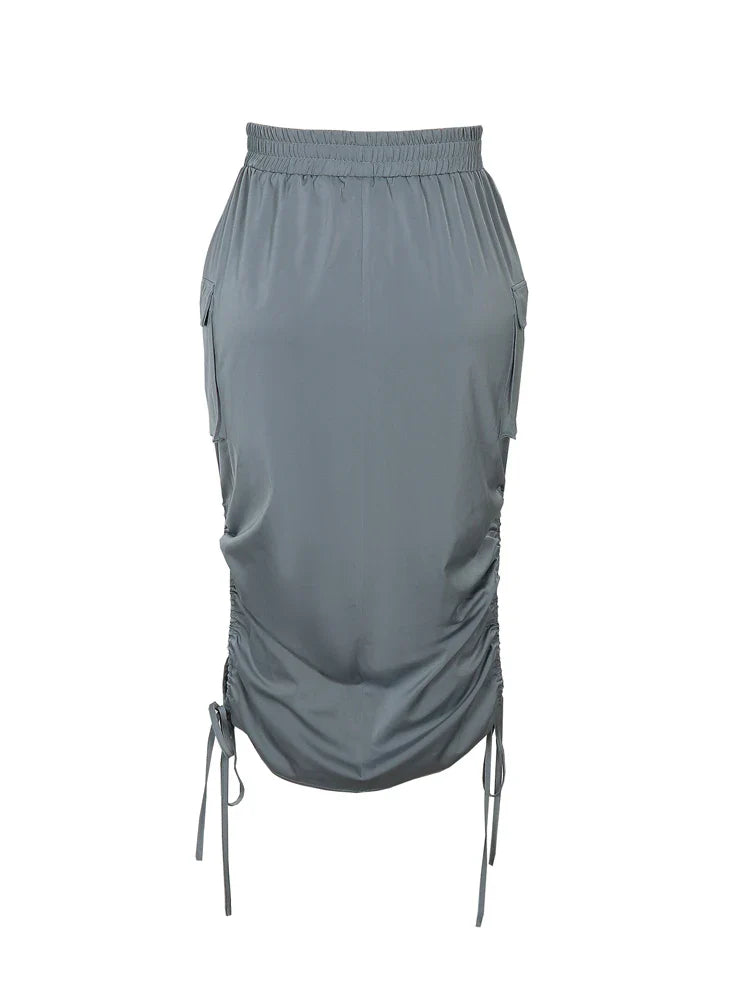 Plus Size 2025 Summer New Women's Casual Half Skirt Pure Colour Knitted Half Skirt Mature Sexy Wearable