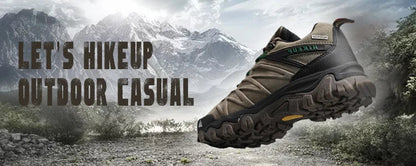 High Quality Leather Hiking Shoes Durable Outdoor Sport Men Trekking Leather Shoes Lace-Up Climbing Hunting Sneakers