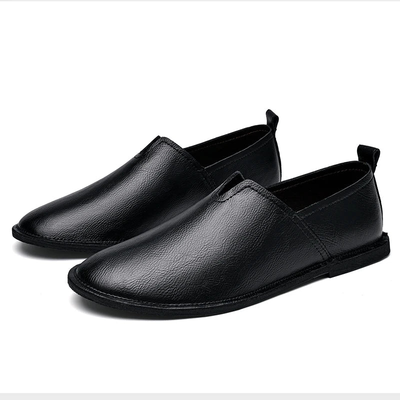 Mocassins Casuais Retrô Masculinos de Sola Macia Confortáveis e Antiderrapantes Feitos à Mão para Sapatos de Negócios Casuais 38-47