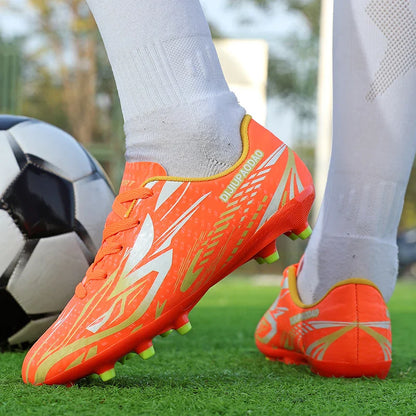 Outdoor Children's Football Shoes Low-cut Kids Soccer Shoes Sports Shoes Comfy Non-Slip Training Shoes For Boys Futsal Sneakers