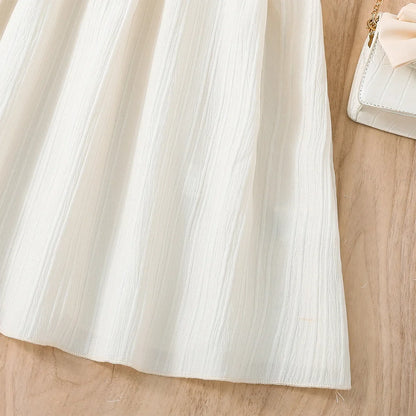 Girls Casual Dresses One-line Shoulder Strap Patchwork Lace Dress Kids Clothes Girls 8 To 12 Years Princess Dress for Girls