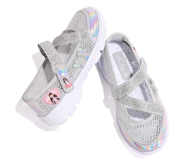 Girls Sandals Cartoon Sweet Soft Sole Children Beach Shoes Children's Summer Floral Sandals Princess Shoes Fashion Cute