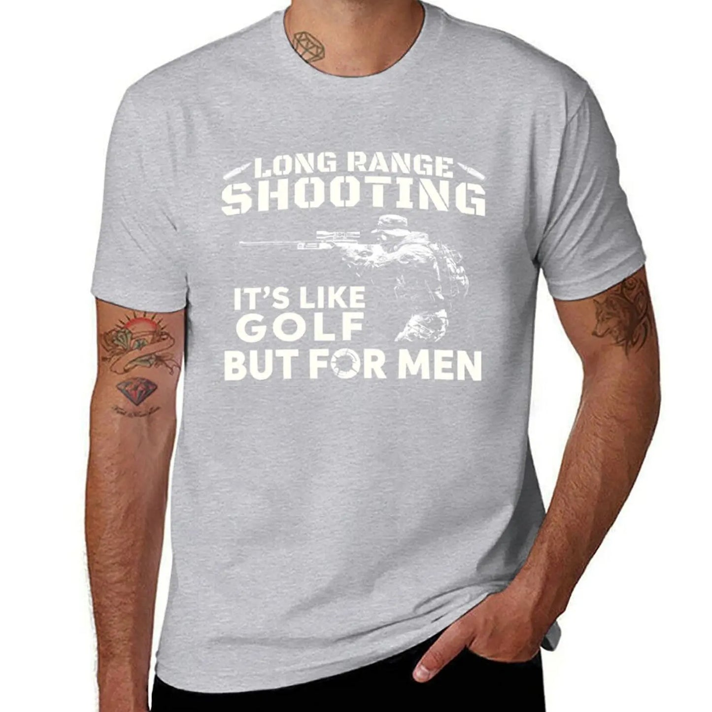 Long Range Shooting Its Like Golf But For T-Shirt tees blanks animal prinfor boys sublime mens clothes