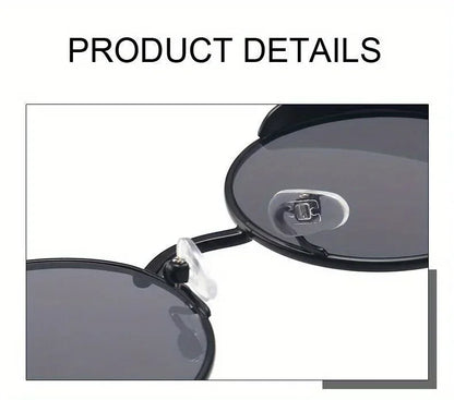 Classic Steampunk Sunglasses for Men and Women Retro Round Metal Frame Sunglasses