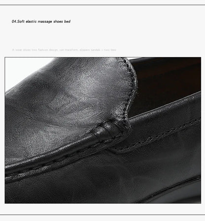 Genuine Leather Men Shoes Casual Luxury Brand Men Loafers Italian Moccasins Breathable Slip on Men Driving Shoes Chaussure Homme