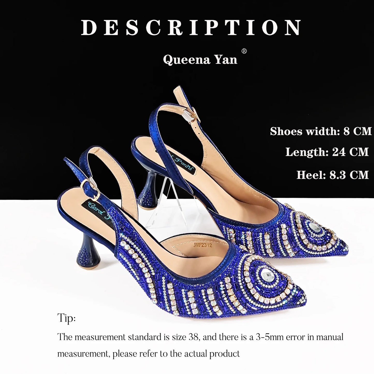 Newest INS Style Elegant High Heels Pointed-Toe Nigeria Popular Design African Ladies Shoes And Bag Set