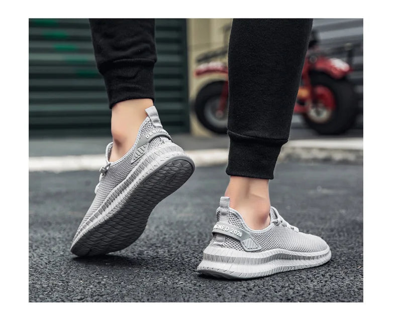 Summer Mesh Men Shoes Breathable Mens Sneakers Trendy Lightweight Walking Big Size Man Tenis Shoes