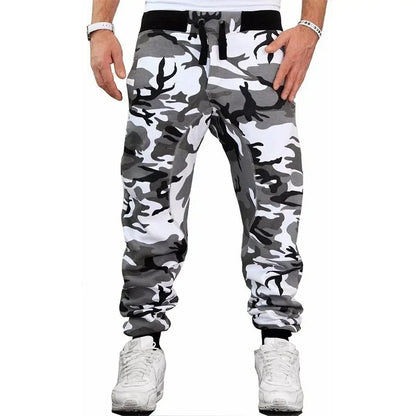 2025 new Sweatpants Men Camouflage Elasticity Cargo Pants Drawstring Multi Pockets Bottoms Casual Jogger Trousers