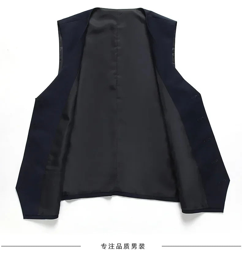 Suit  Outdoor Gentleman Solid-color Men's Fashionable Formal Business Wedding Hosting Banquets Casual and Fitted Gentle Suit