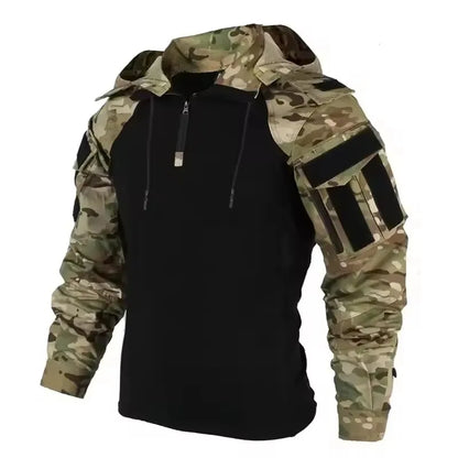 Outdoor Uniform Tactical Suits Wear Resistant T-Shirt Hooded Pants Men Clothes Combat Shirts Airsoft Paintball Hunting Clothing