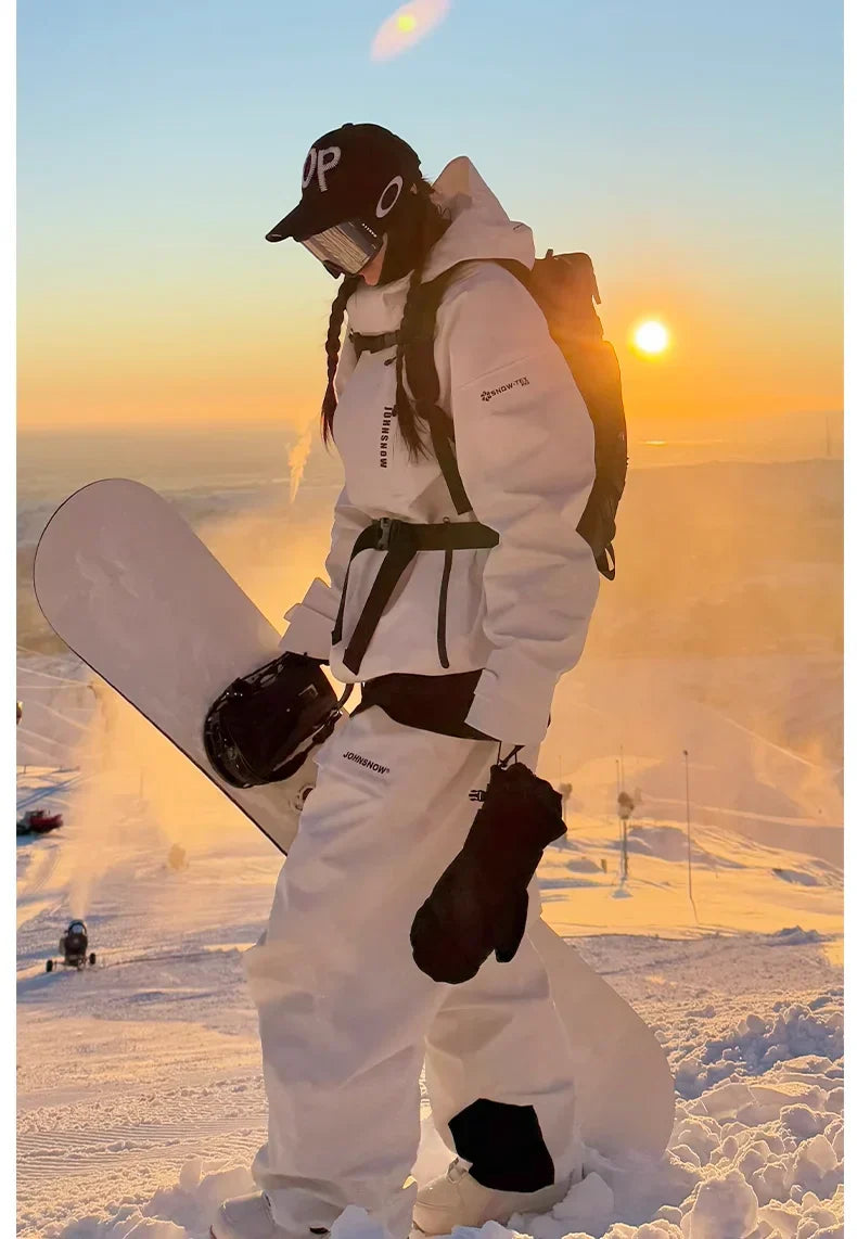 John Snow Winter Ski Suits Men And Women Outdoor Waterproof Breathable Warm Snowboarding Suit Sets Skiing Jacket And Pant