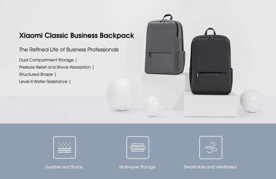 Classic Business Backpack 2 Fashion Laptop Bag for Men and Women Travel Large Capacity Backpack